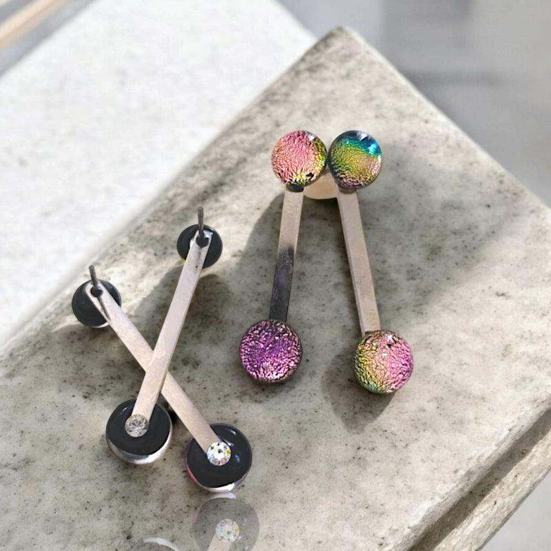 LONG IRISED EARRINGS