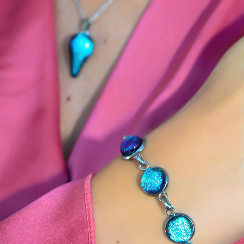 EARRINGS TURQUOISE ~ NIGHT BLUE | DROP | SILVER 925 | REFLET