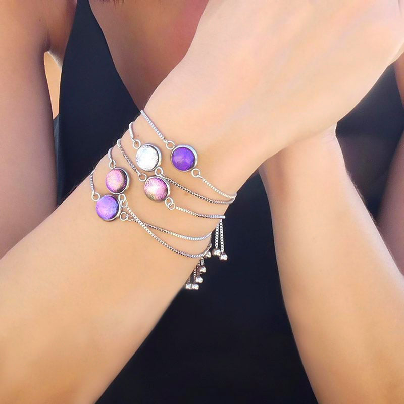 BRACELET SILVER PEARL ~ AQUA | ST. STEEL | PERFECT FIT | REFLET