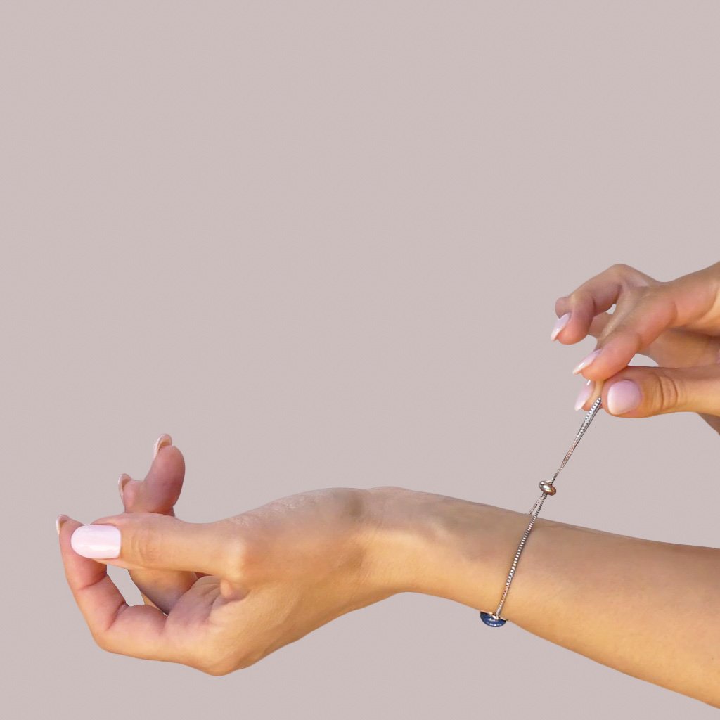 Microcosmoses BRACELET STEEL BRACELET SILVER PEARL ~ AQUA | ST. STEEL | PERFECT FIT | REFLET