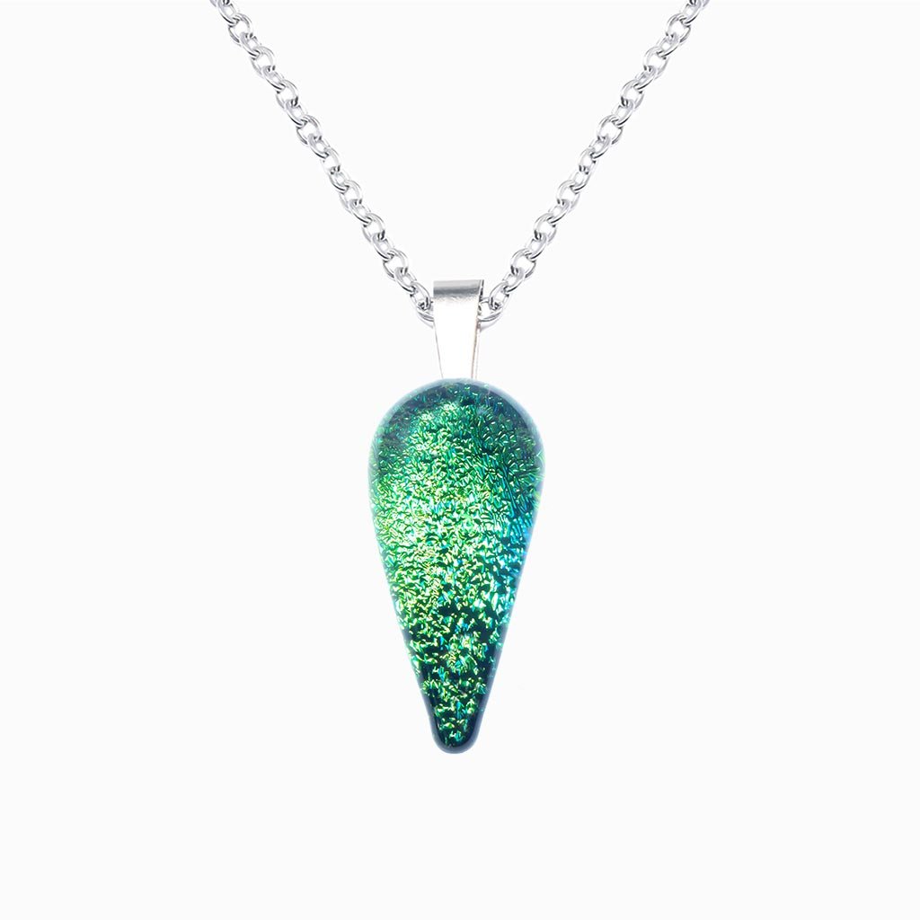 Microcosmoses NECKLACE NECKLACE GREEN KELLY ~ BLUE BELIZE | DROP | REFLET