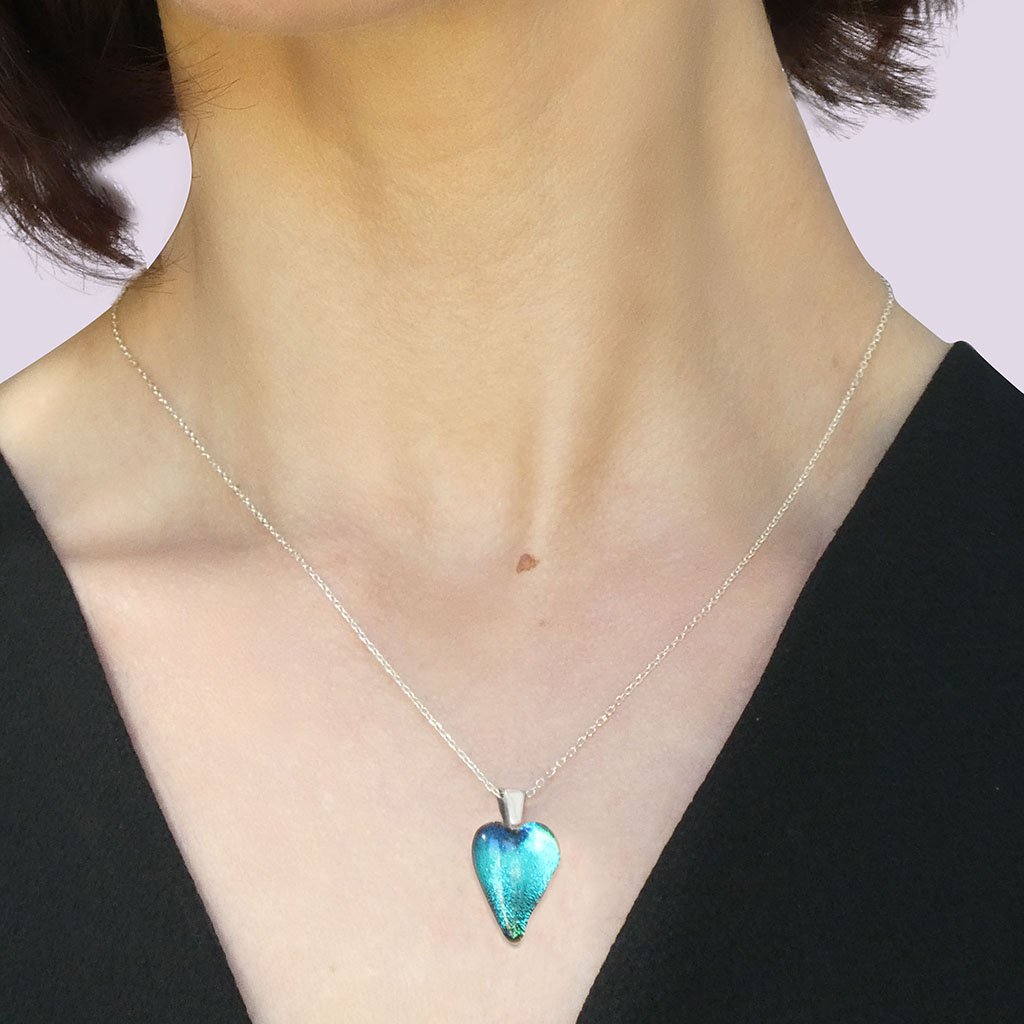 Microcosmoses NECKLACE NECKLACE TURQUOISE ~ NIGHT BLUE | HEART | REFLET