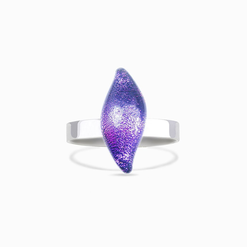 Microcosmoses RINGS GLASS REFLET RING INDIGO ~ ETERNAL FUSHIA | ALMOND | REFLET