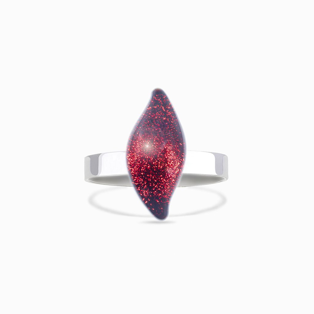 Microcosmoses RINGS GLASS REFLET RING RED | ALMOND | REFLET