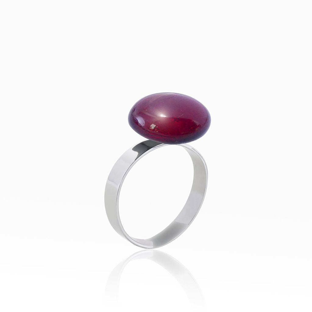 Microcosmoses RINGS GLASS REFLET RING RED | ECLIPSE  REFLET