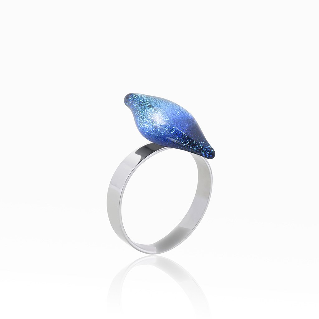 Microcosmoses RINGS GLASS REFLET RING TURQUOISE ~ NIGHT BLUE | ALMOND | REFLET