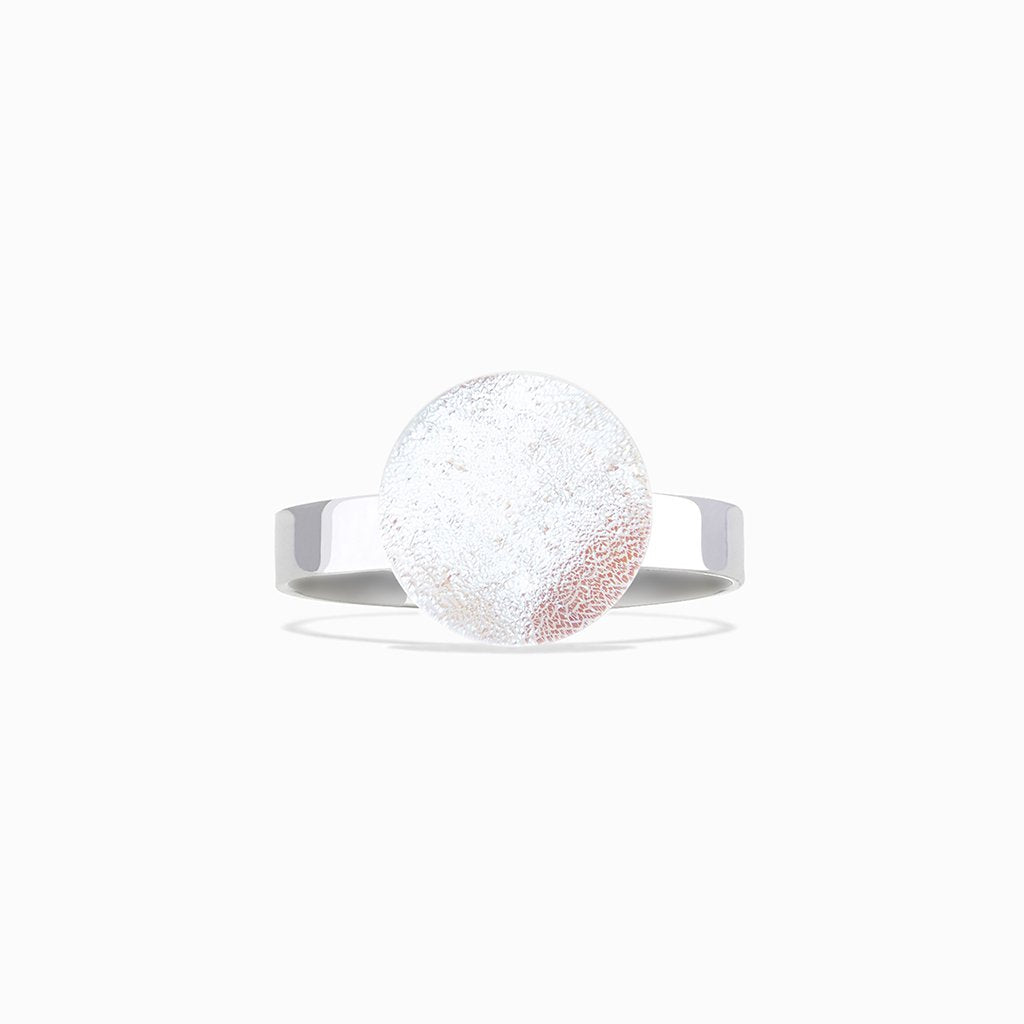 Microcosmoses RINGS GLASS REFLET RING WHITE RIVER | ECLIPSE | REFLET