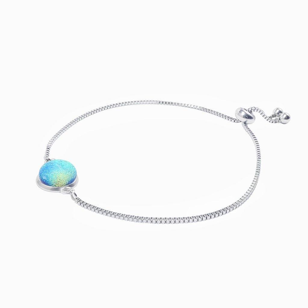 Microcosmoses BRACELET STEEL BRACELET ORANGE FIRE ~ CRYSTAL GREEN | ST. STEEL | PERFECT FIT | REFLET