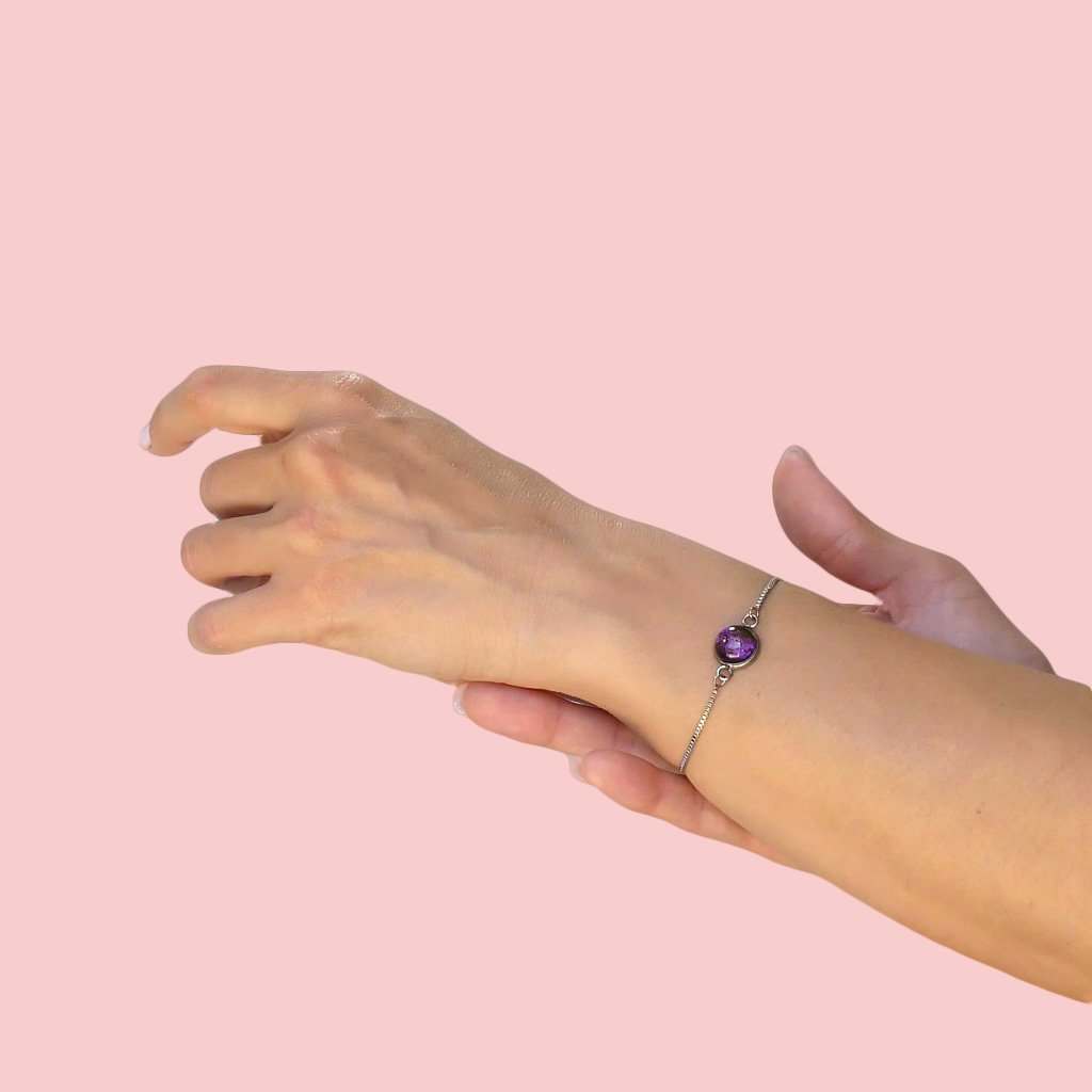 Microcosmoses BRACELET STEEL BRACELET VIOLET ~ EMERALD | ST. STEEL | PERFECT FIT | REFLET