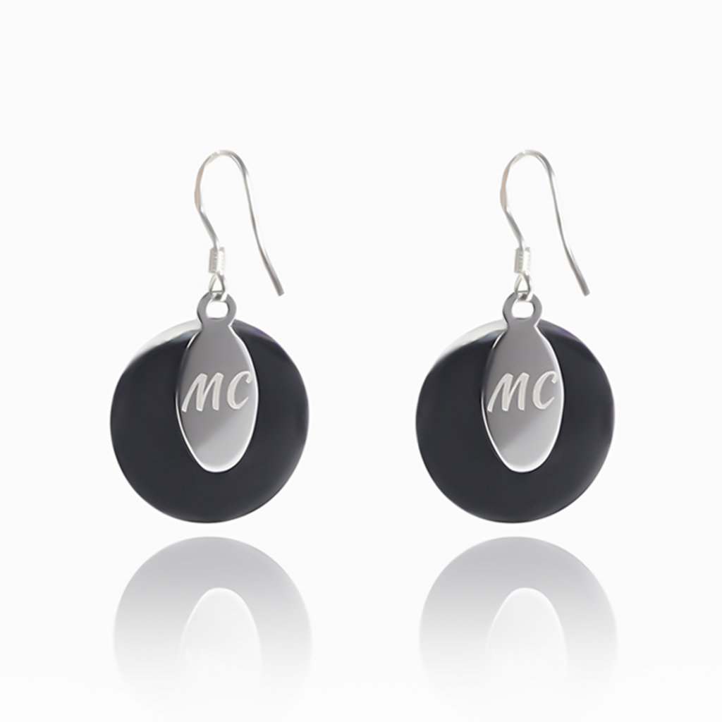 Microcosmoses EARRINGS GLASS REFLET EARRINGS PARME ~ LIGHT GREEN | ECLIPSE | SILVER 925 | REFLET