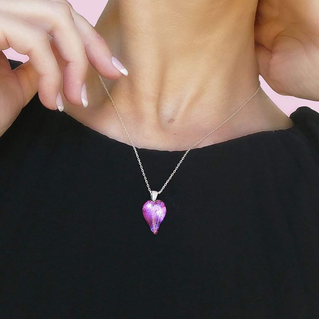 Microcosmoses NECKLACE NECKLACE FRENCH PINK ~ GOLD | HEART | REFLET