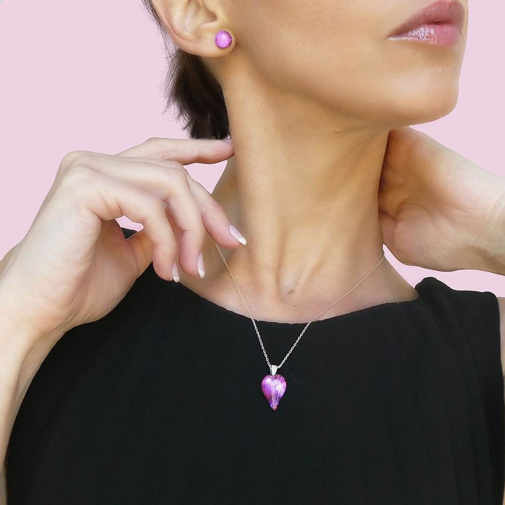 Microcosmoses NECKLACE NECKLACE FRENCH PINK ~ GOLD | HEART | REFLET