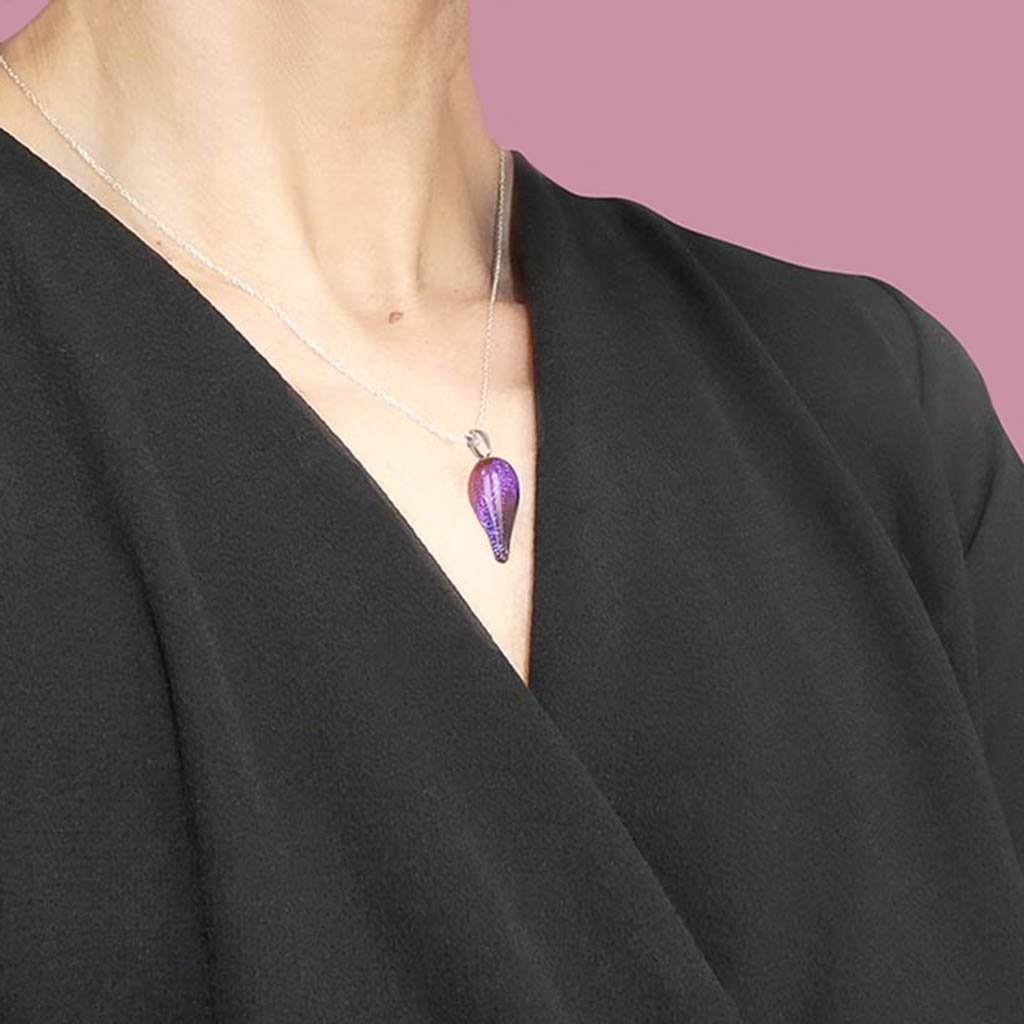 Microcosmoses NECKLACE NECKLACE INDIGO ~ ETERNAL FUSHIA | DROP | REFLET