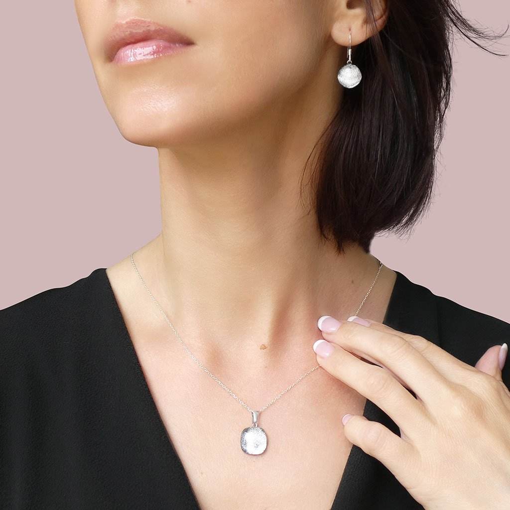 Microcosmoses NECKLACE NECKLACE SILVER PEARL ~ AQUA | SQUIRCLE | REFLET