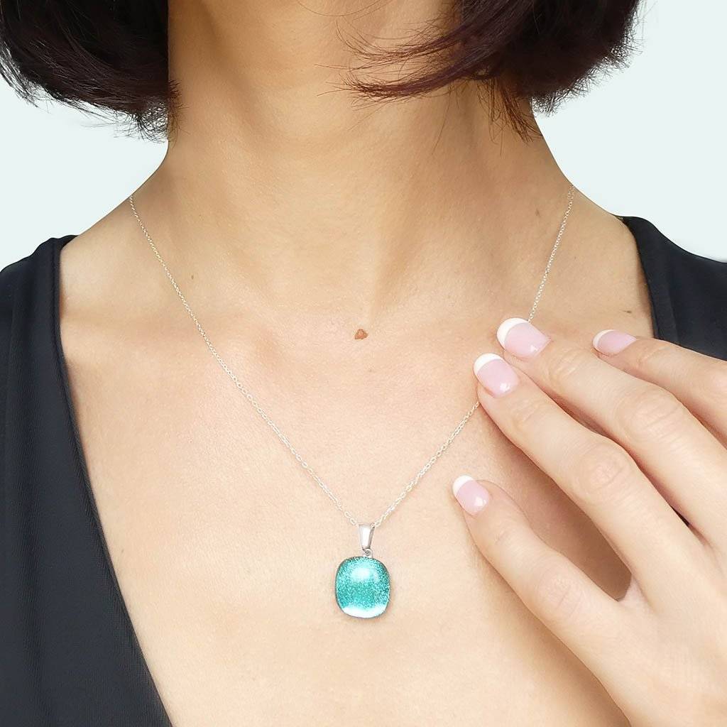 Microcosmoses NECKLACE NECKLACE TURQUOISE ~ NIGHT BLUE | SQUIRCLE | REFLET