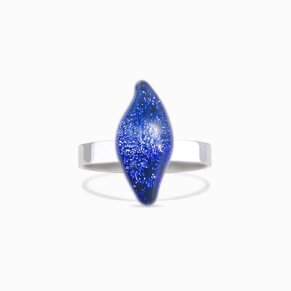 Microcosmoses RINGS GLASS REFLET RING STARRY BLUE ~ INDIGO | ALMOND | REFLET
